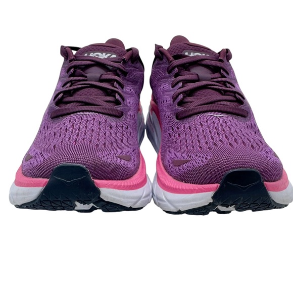 Hoka One One Clifton 8 Sneakers Beautyberry Running Shoes Pink Purple - Picture 3 of 12